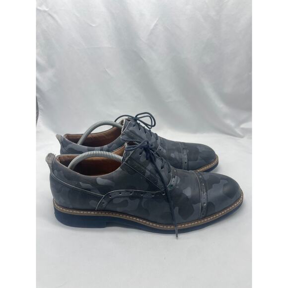 Robert Graham Wingtip Oxford Dark Camouflage Lace Up Shoes Men’s Size 10 - Picture 4 of 11